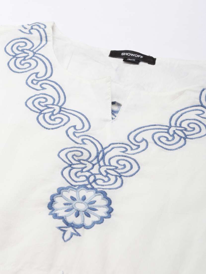 women white cotton a-line dress - 20383362 - Standard Image - 6