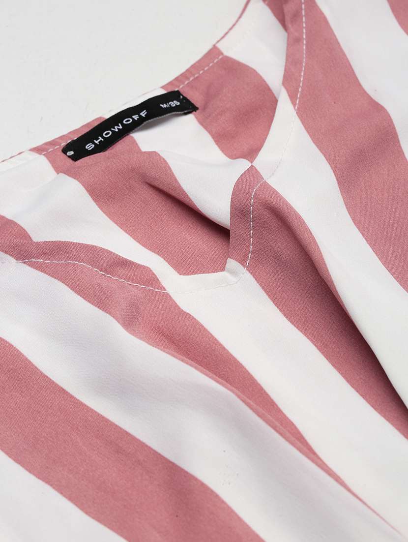 pink striped a-line dress - 20383406 -  Standard Image - 6