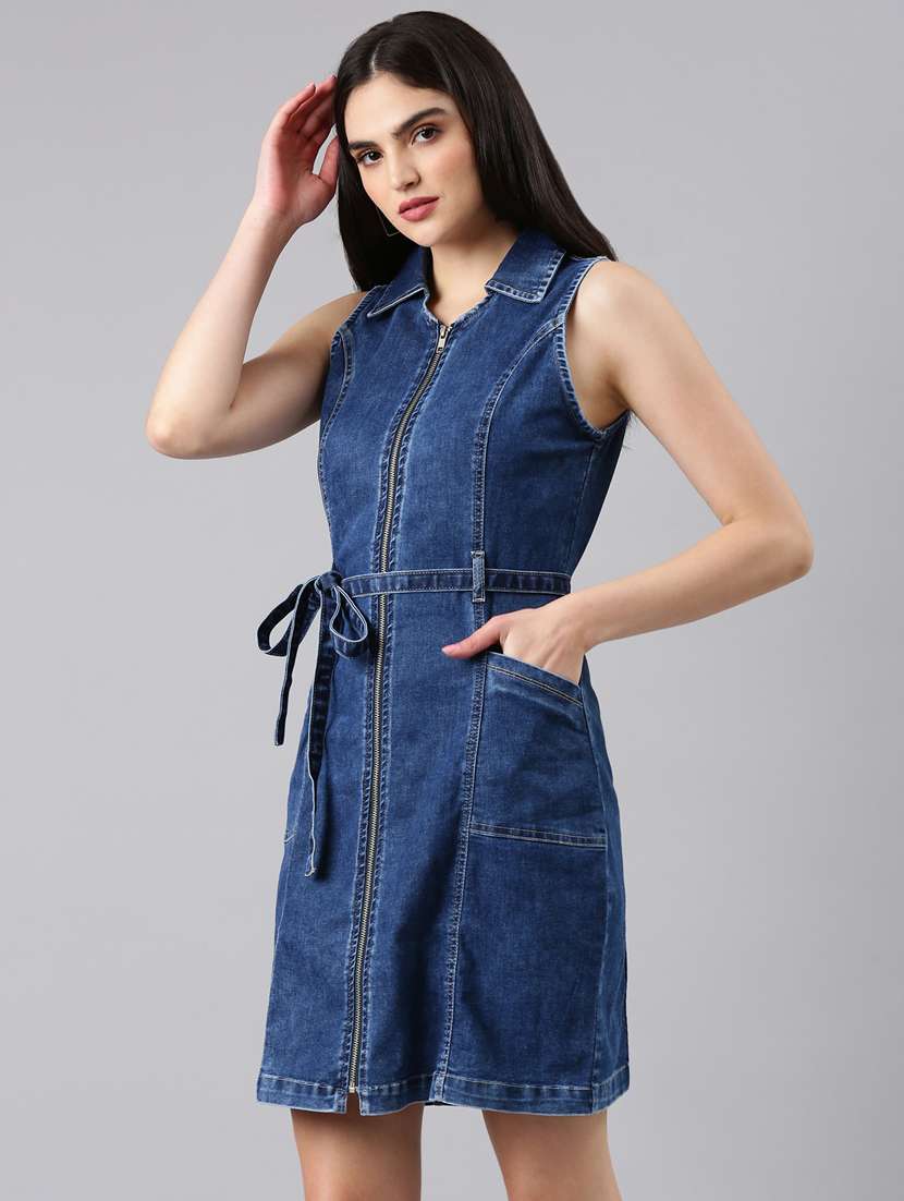 navy blue solid sheath dress - 20383410 -  Standard Image - 1