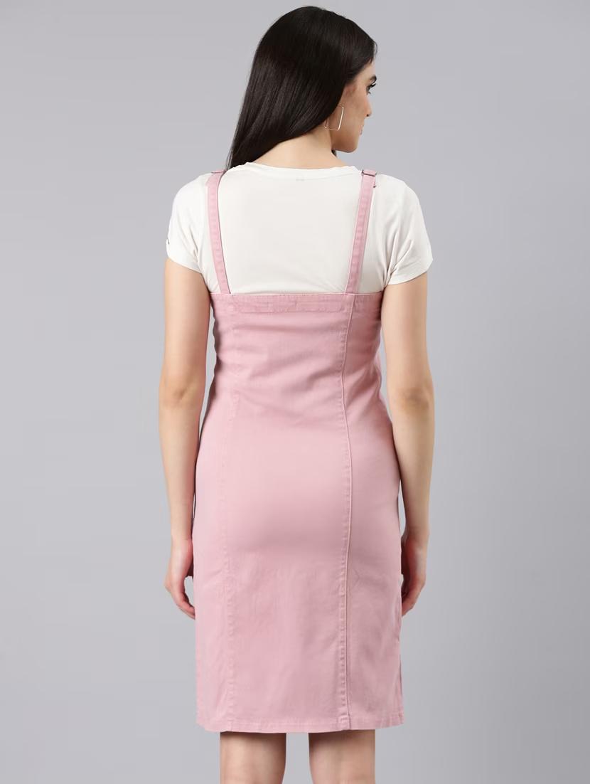 pink cotton pinafore dress - 20383411 -  Standard Image - 1