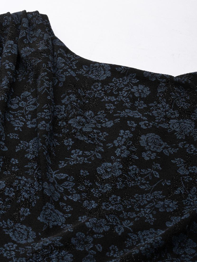 black self designed long sleeves dress - 20383437 - Standard Image - 6