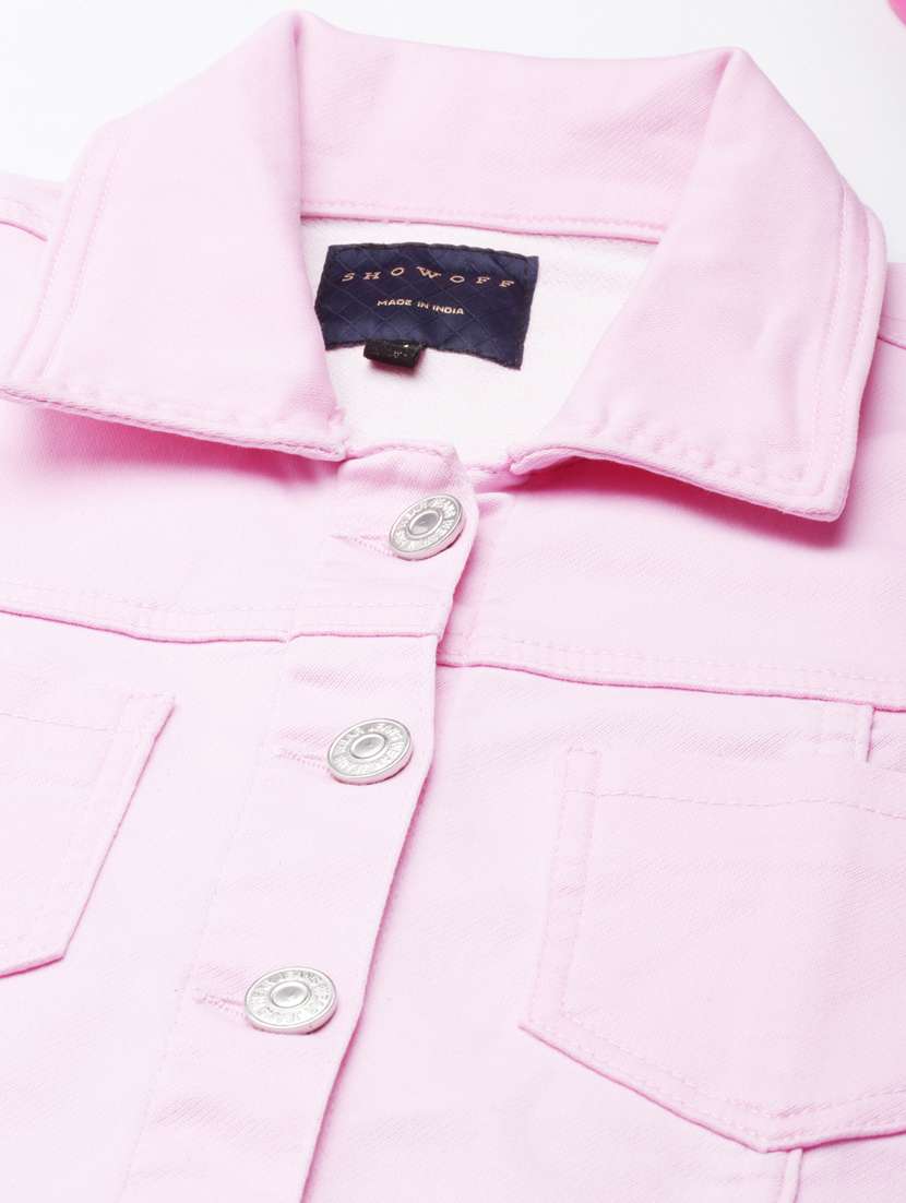 pink solid short sleeves a-line dress - 20383439 -  Standard Image - 6