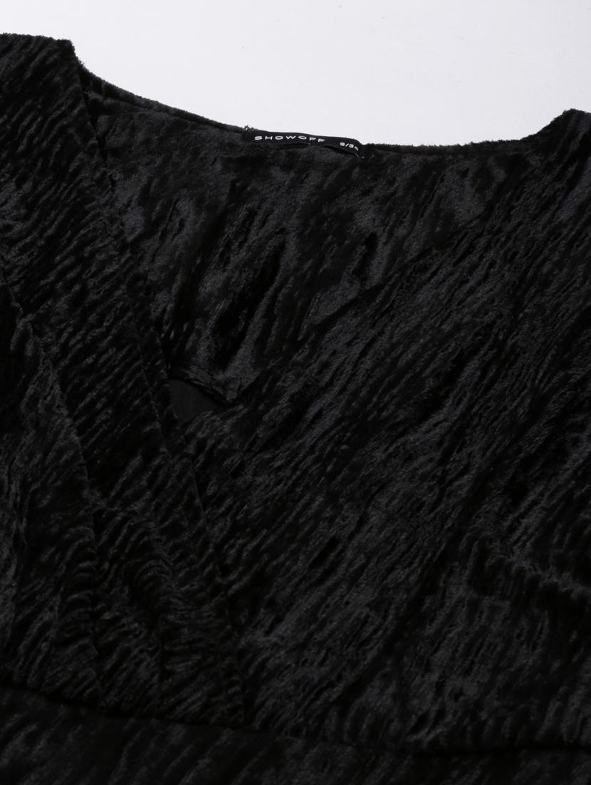 black self design skater dress - 20383443 - Standard Image - 6