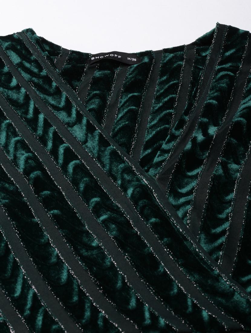 green self designed bodycon dress - 20383445 - Standard Image - 6