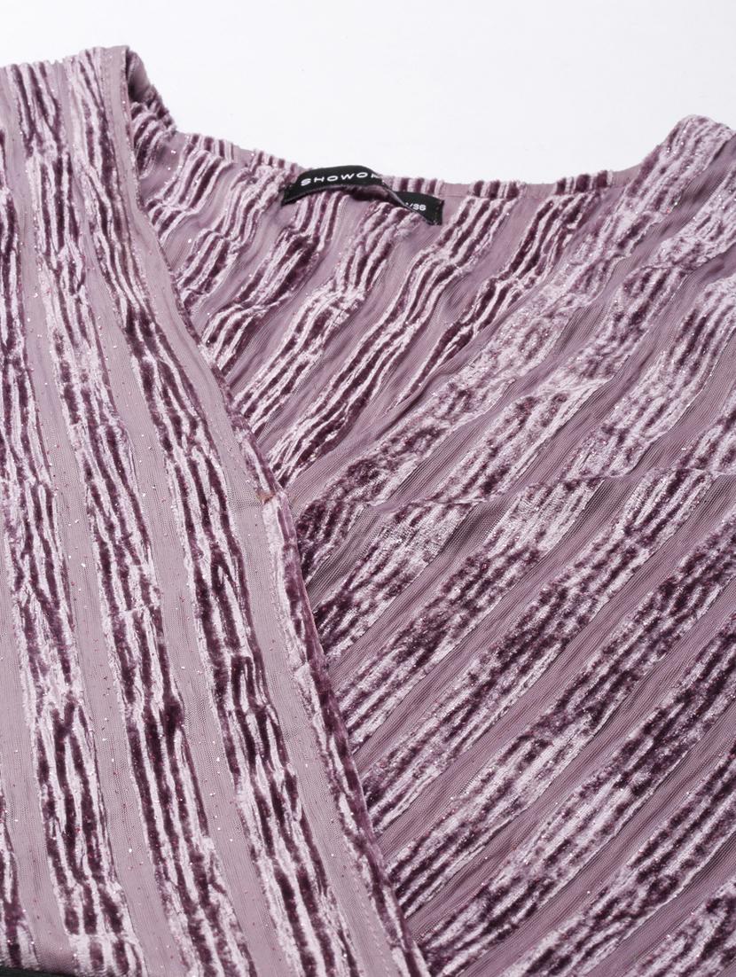 purple self designed bodycon dress - 20383447 - Standard Image - 6