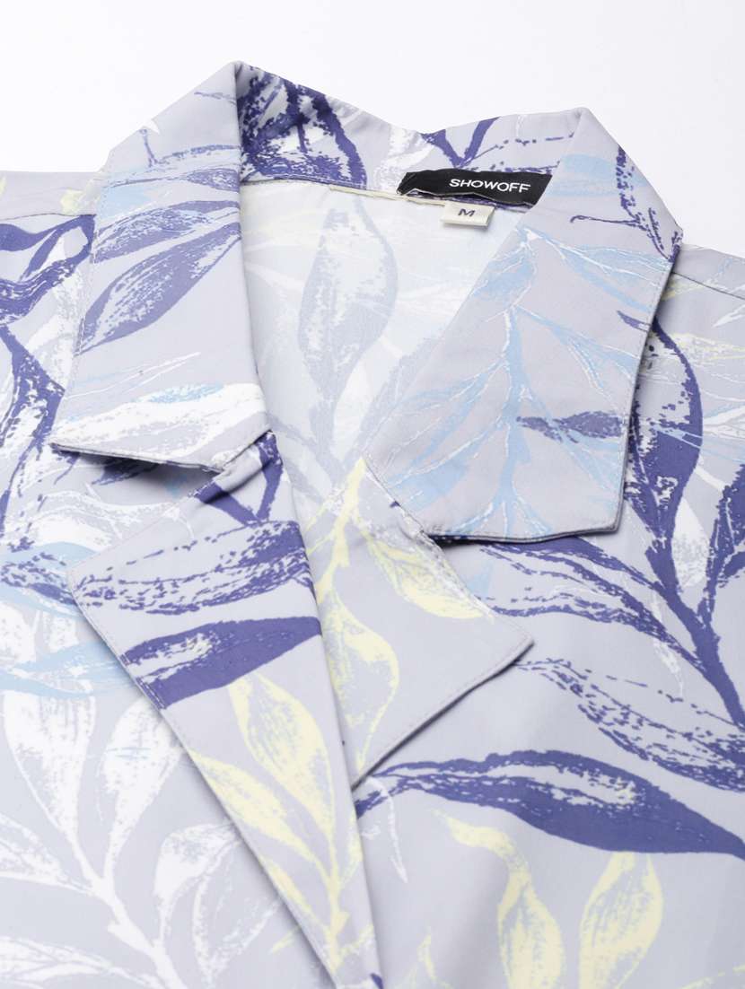 grey tropical printed wrap dress - 20383463 - Standard Image - 6