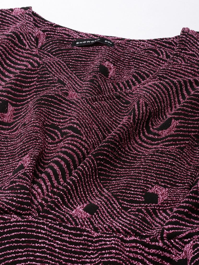 pink self design a-line dress - 20383467 - Standard Image - 6