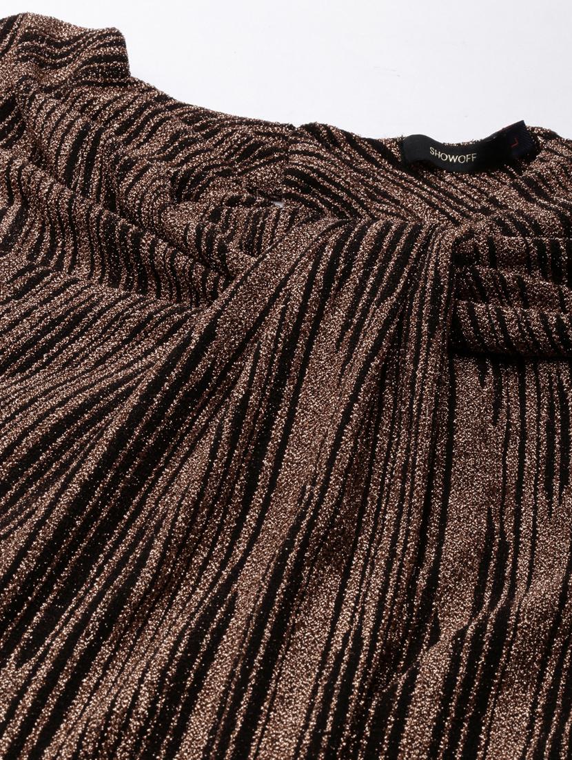 women brown nylon gown dress - 20383503 - Standard Image - 6