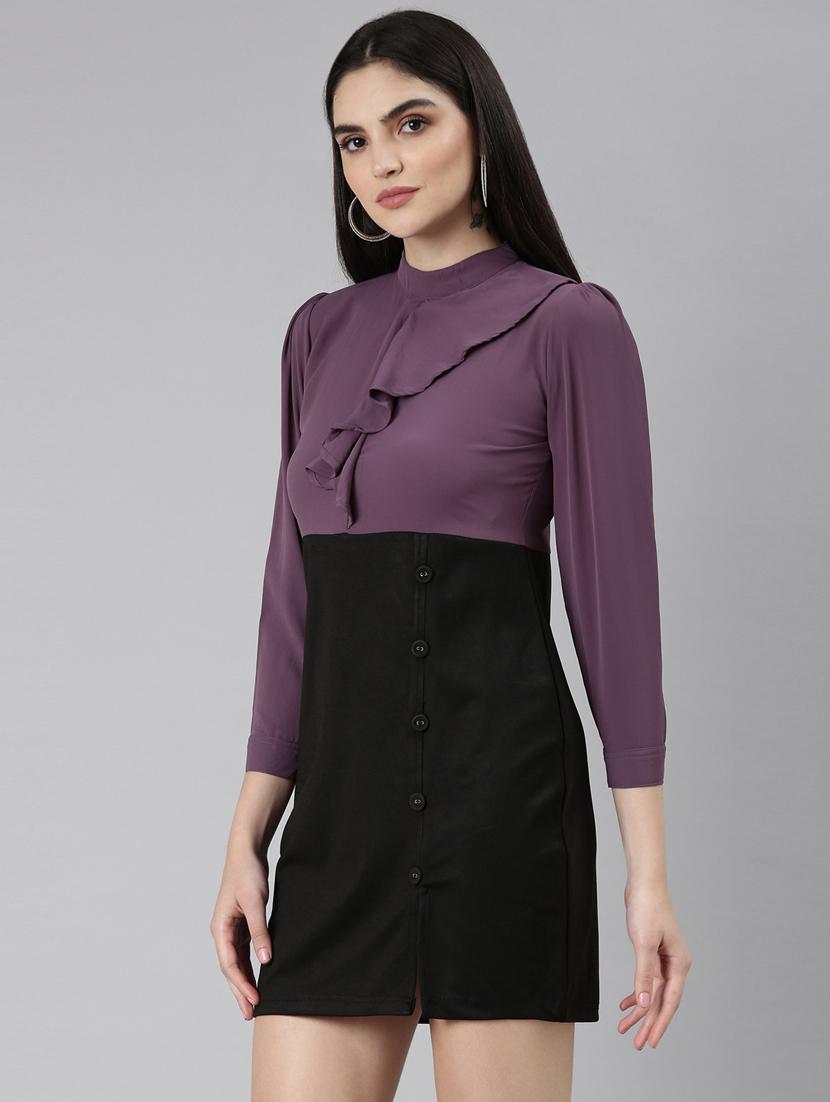 multi color solid sheath dress - 20383519 -  Standard Image - 1