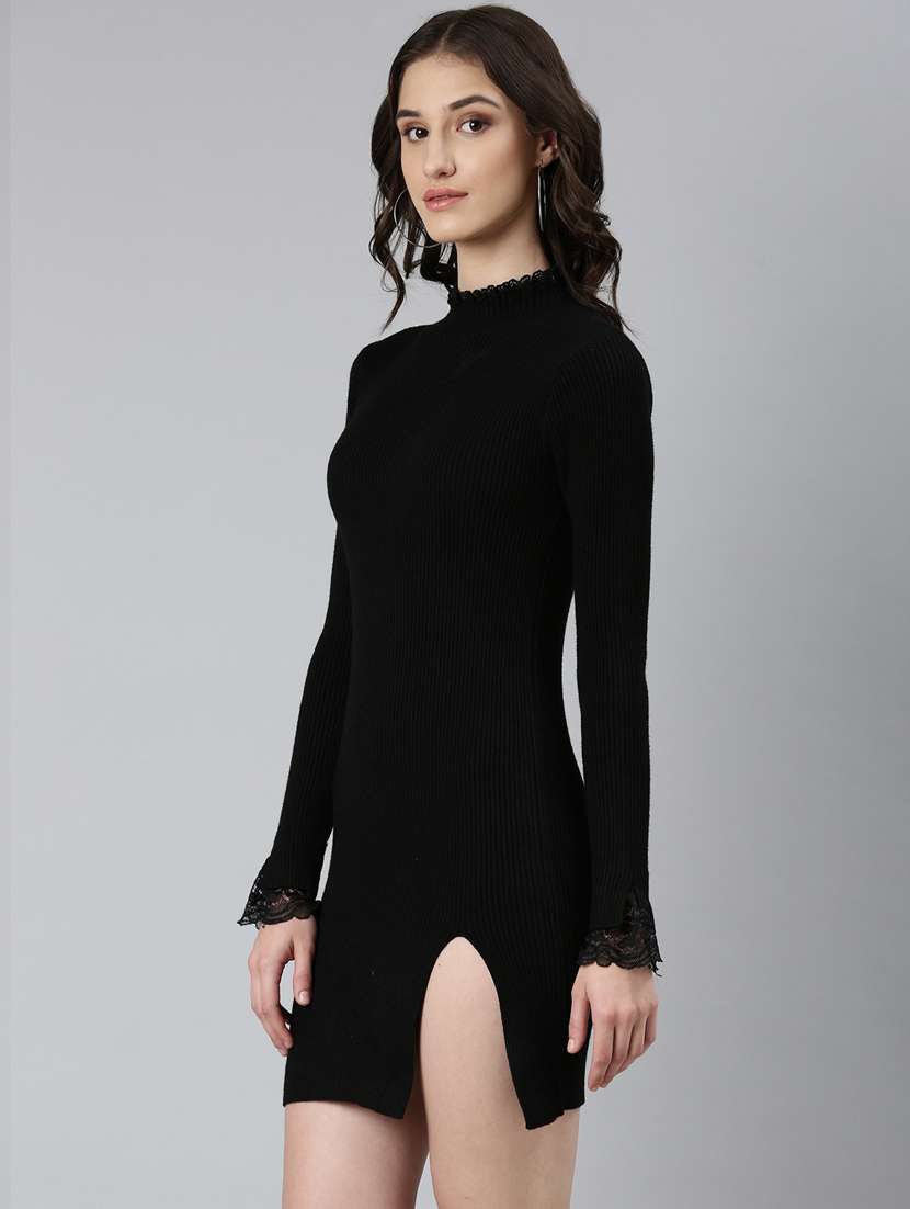 women black acrylic bodycon dress - 20383535 -  Standard Image - 1