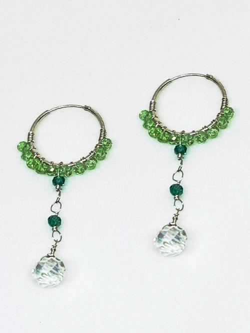green silver balli earrings - 20383774 -  Standard Image - 0