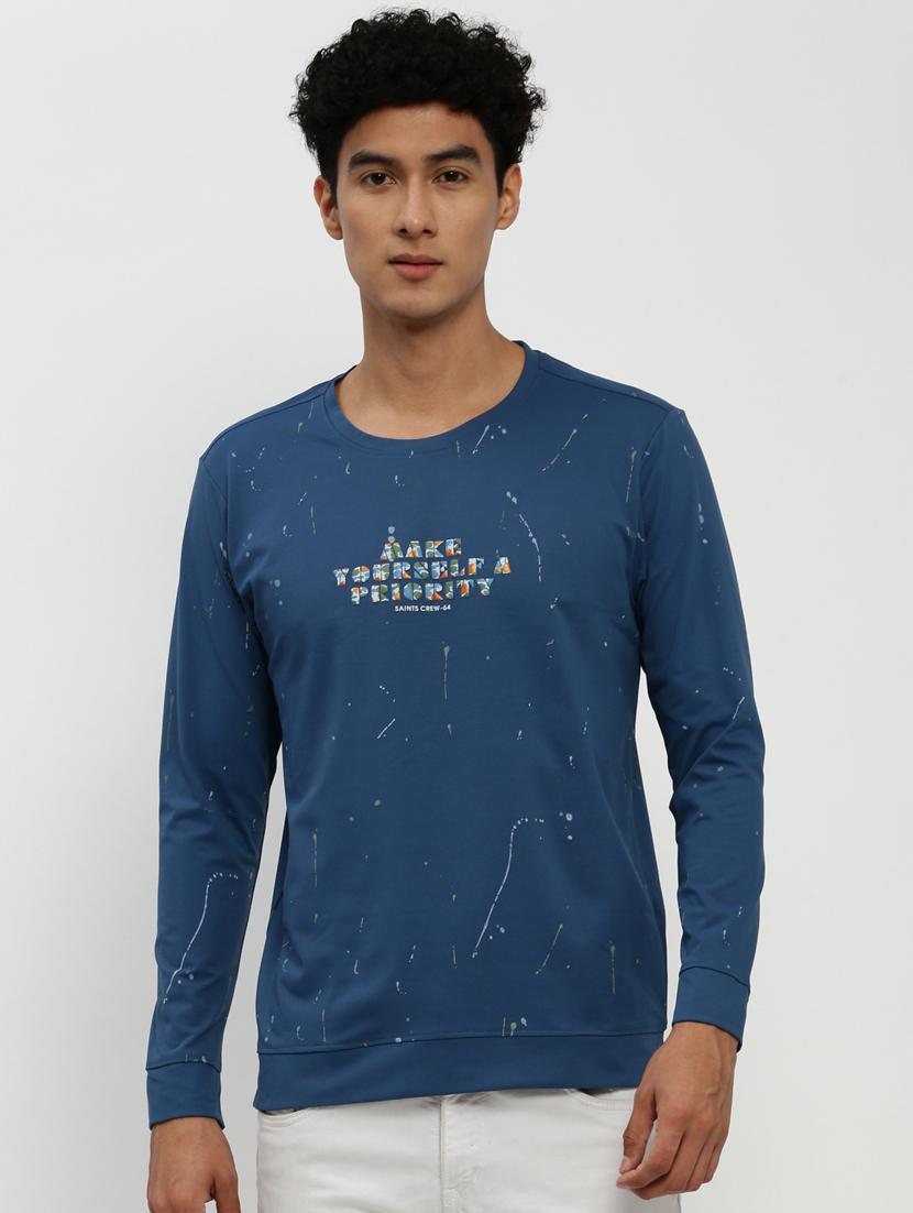 mens chest print sweatshirt - 20383857 - Zoom Image - 0