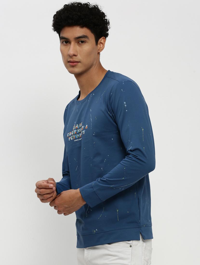 mens chest print sweatshirt - 20383857 - Standard Image - 1