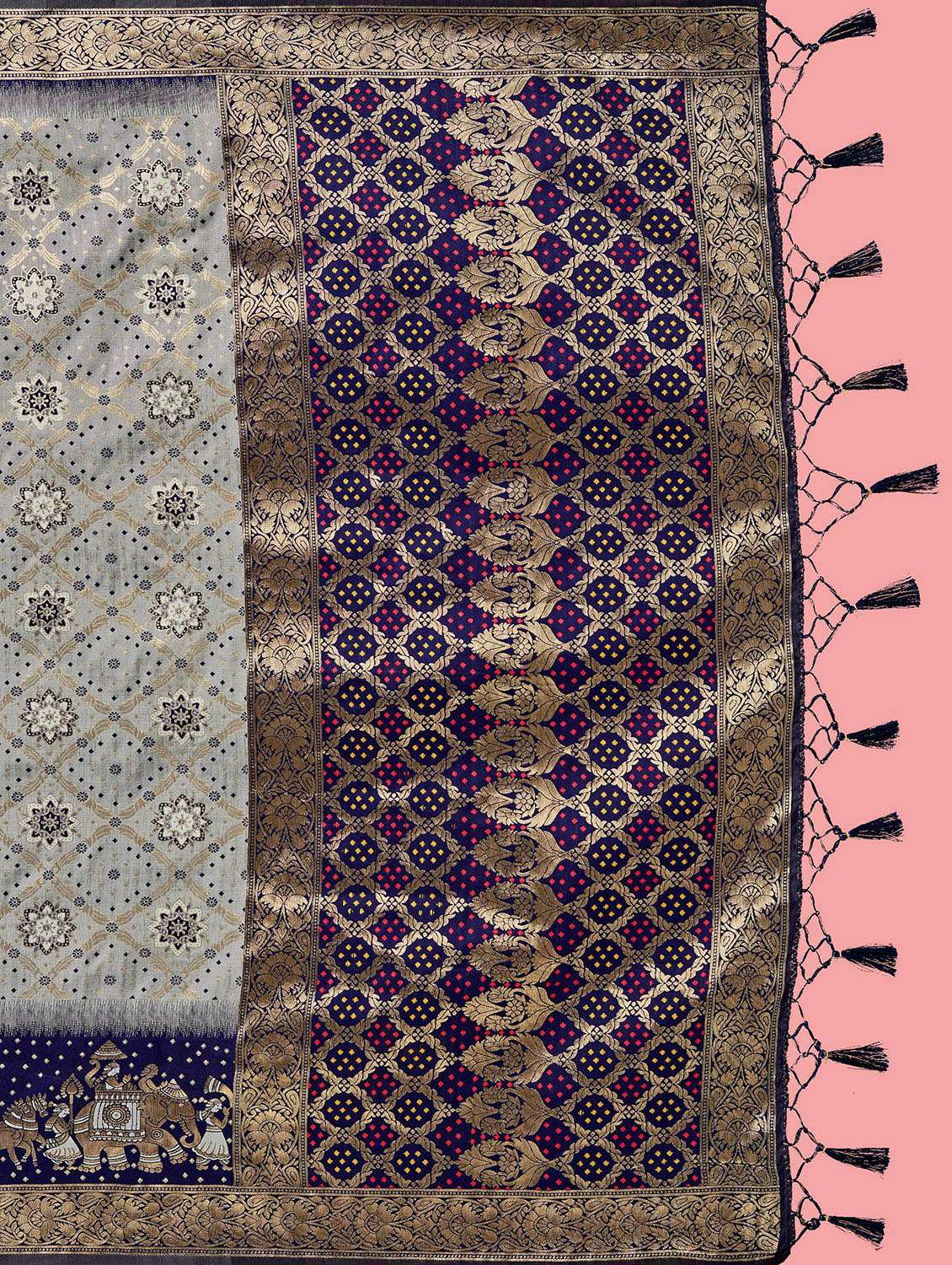 women's banarasi saree with blouse - 20384130 -  Standard Image - 4