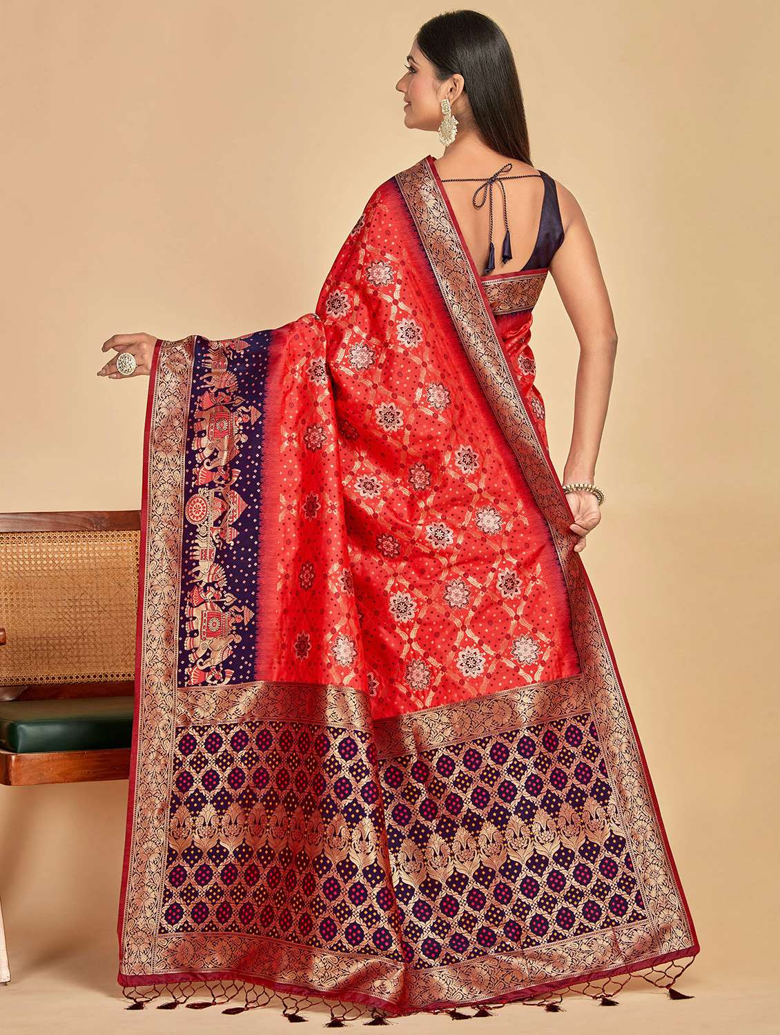 women's self design multi colored saree with blouse - 20384134 -  Standard Image - 1