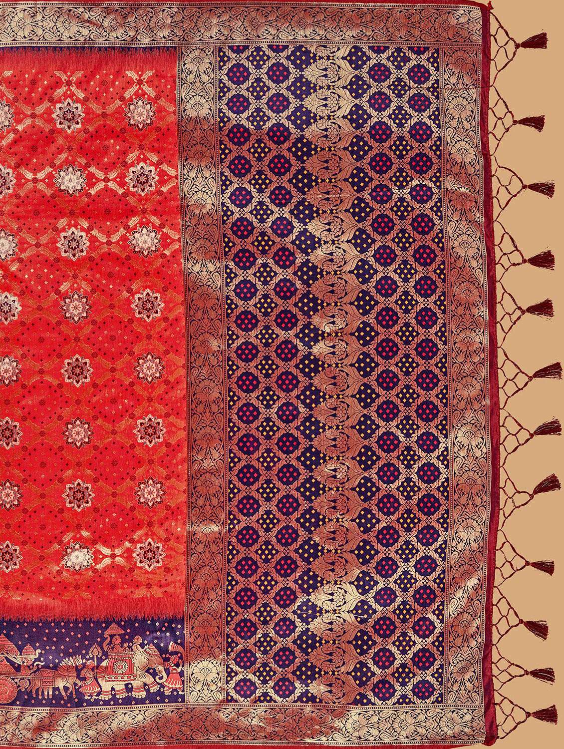 women's self design multi colored saree with blouse - 20384134 -  Standard Image - 4