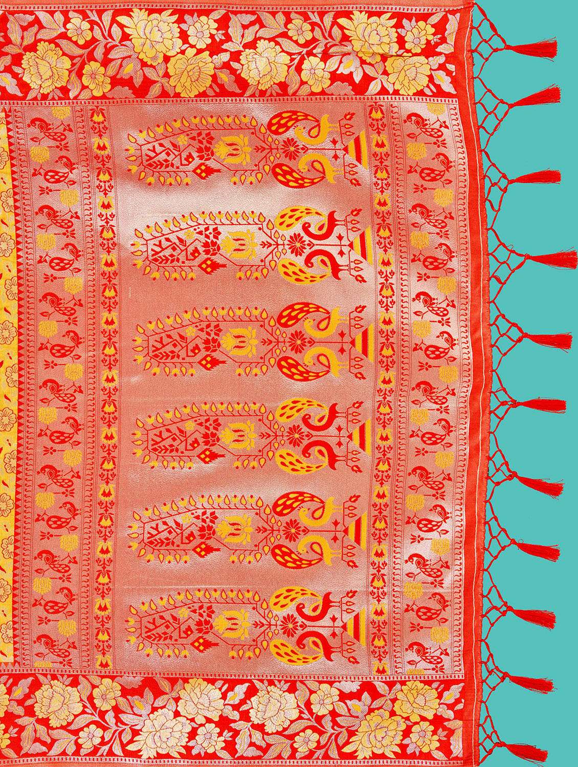 women's self design mustard colored saree with blouse - 20384152 -  Standard Image - 4