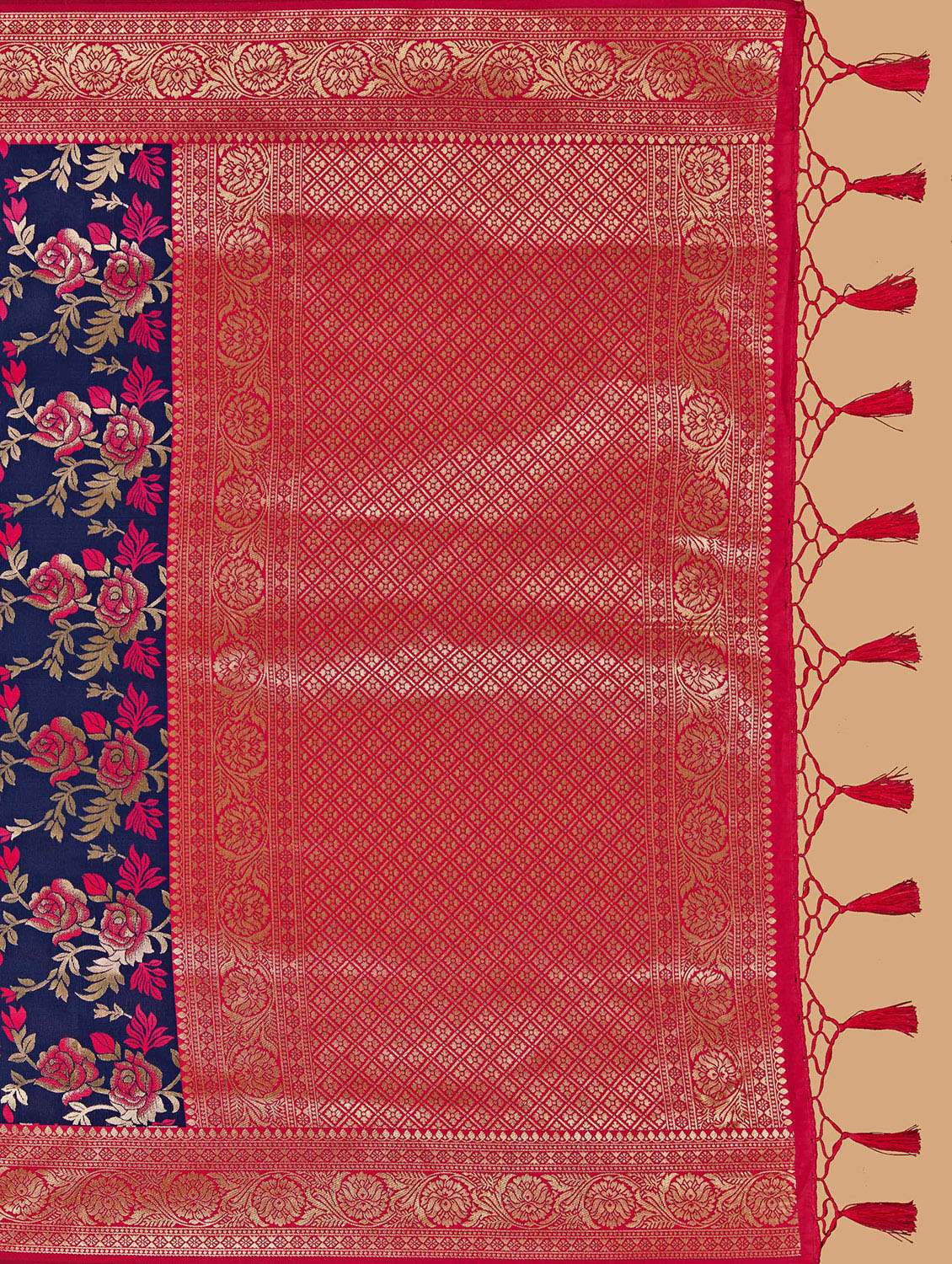 women's floral purple colored saree with blouse - 20384227 -  Standard Image - 4