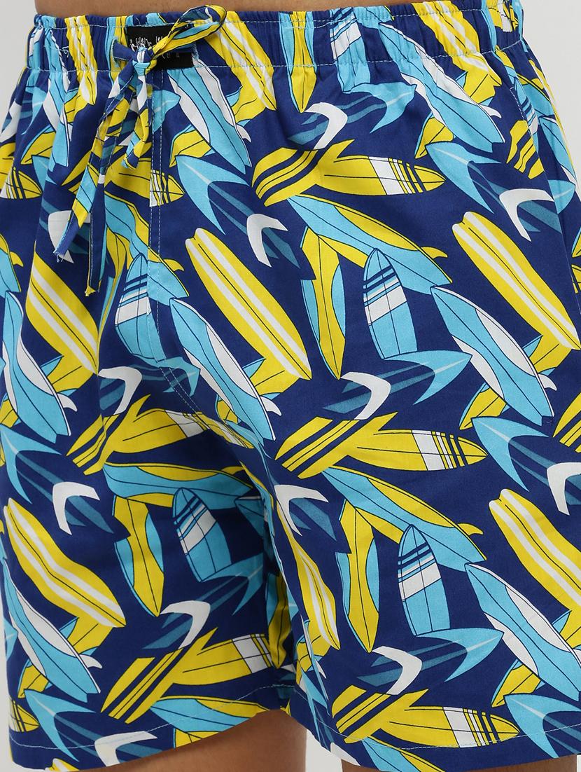men multi colored graphic print cotton blend co-ord set - 20384290 - Standard Image - 6