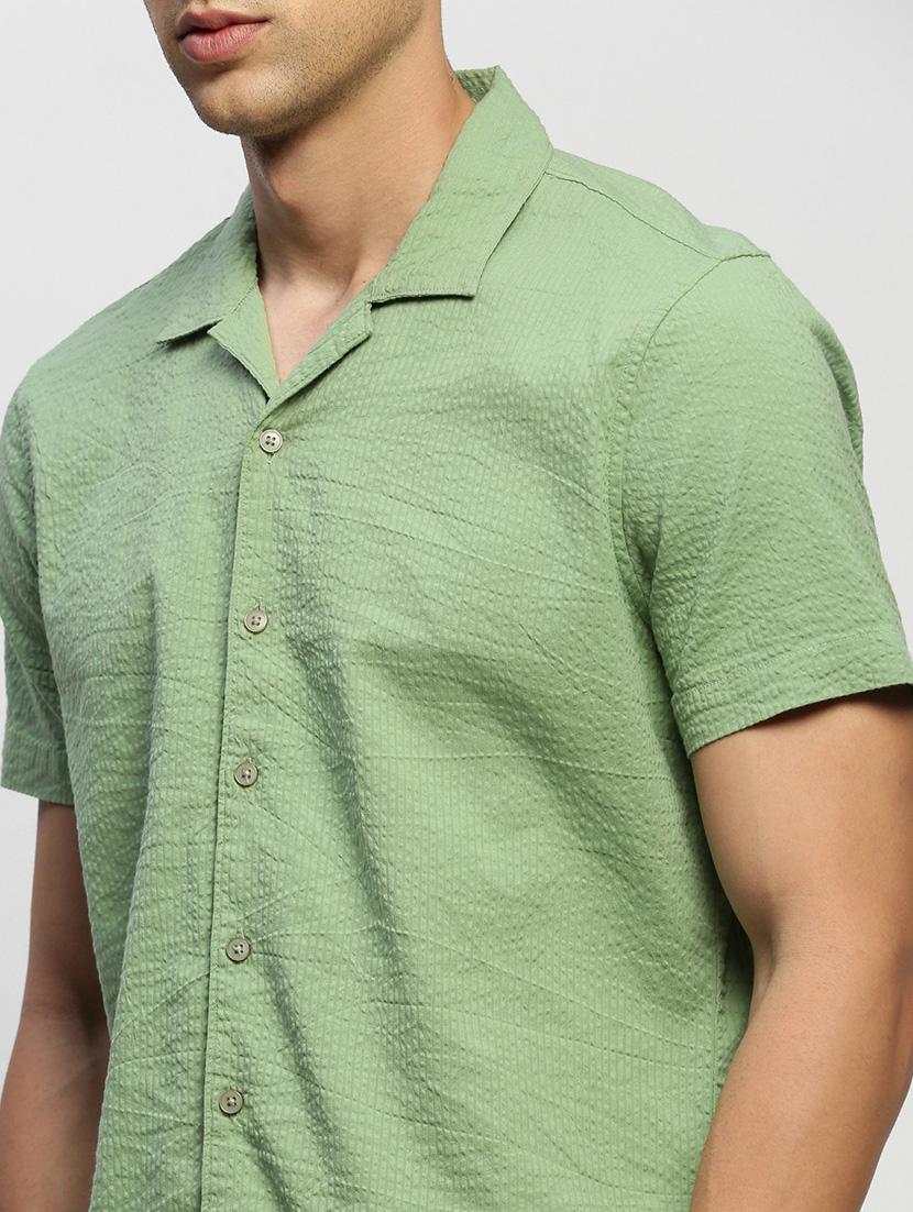 men green solid cotton blend co-ord set - 20384327 - Standard Image - 6