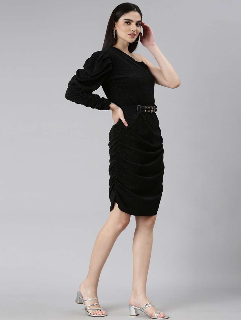 women black polyester sheath dress - 20384914 -  Standard Image - 1