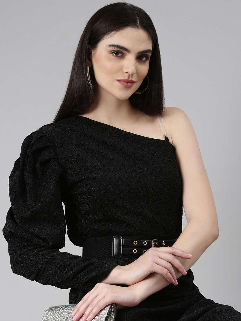 women black polyester sheath dress - 20384914 -  Standard Image - 4