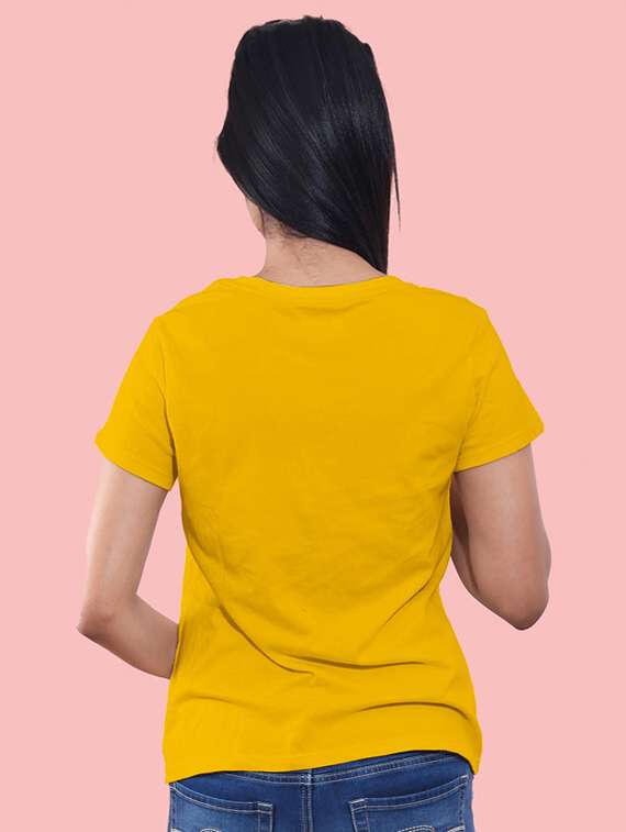 women's front print round neck t-shirt - 20385045 -  Standard Image - 1