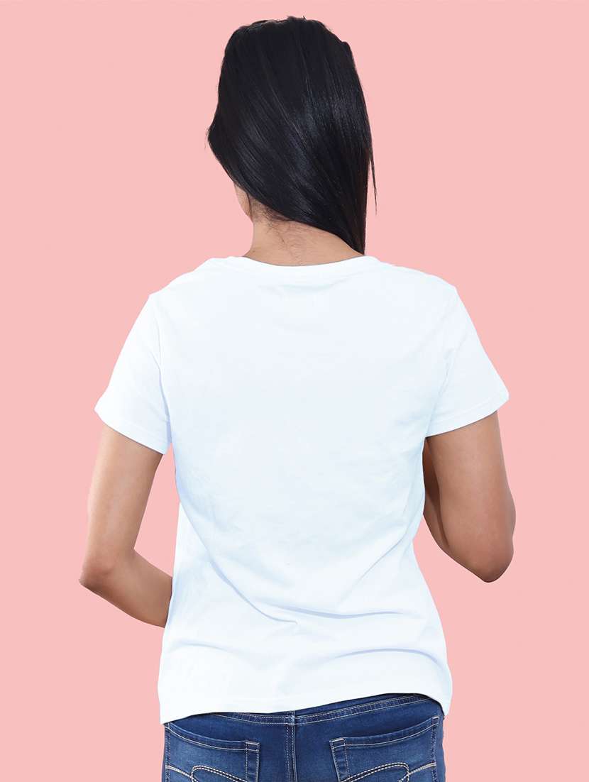 women's front print round neck t-shirt - 20385049 -  Standard Image - 1