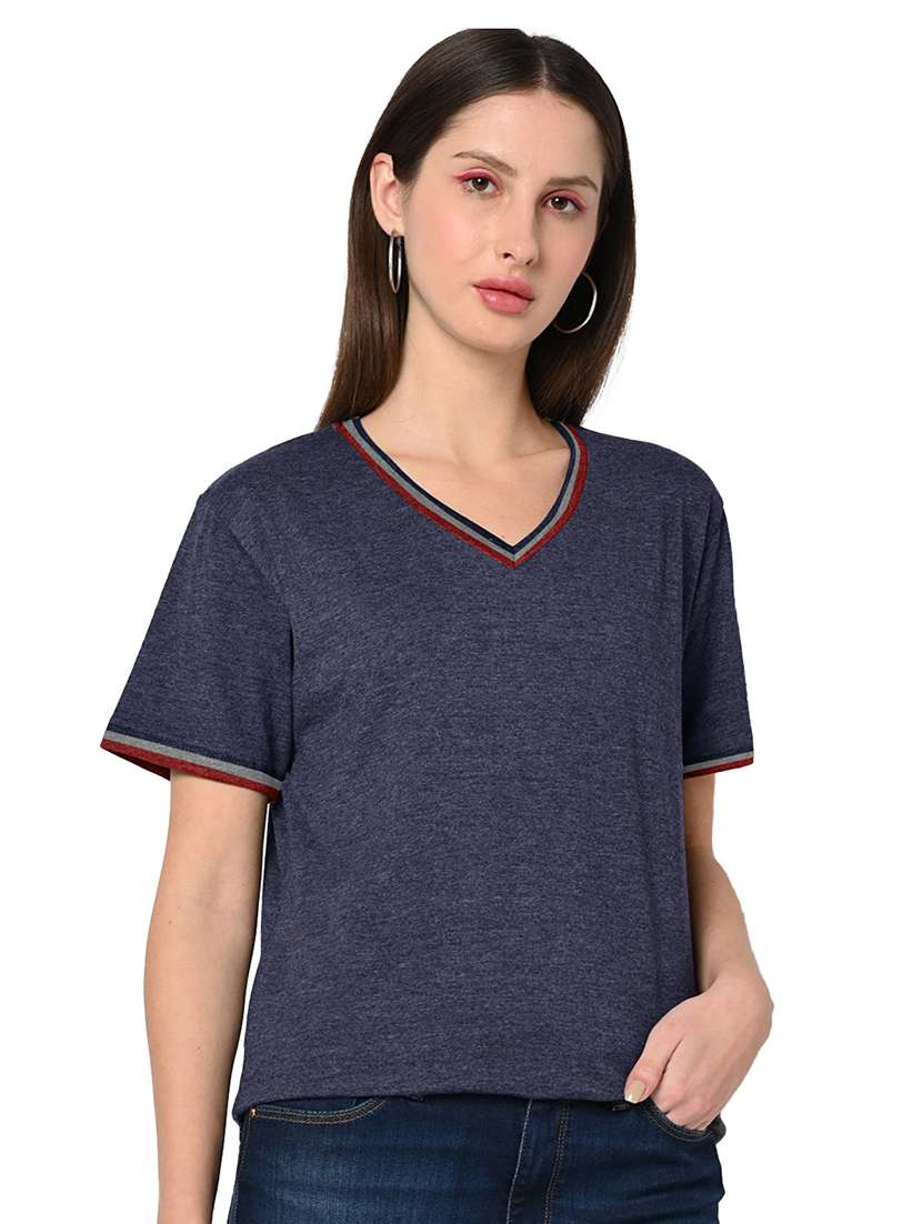 blue melange regular t-shirt - 20385055 -  Standard Image - 1