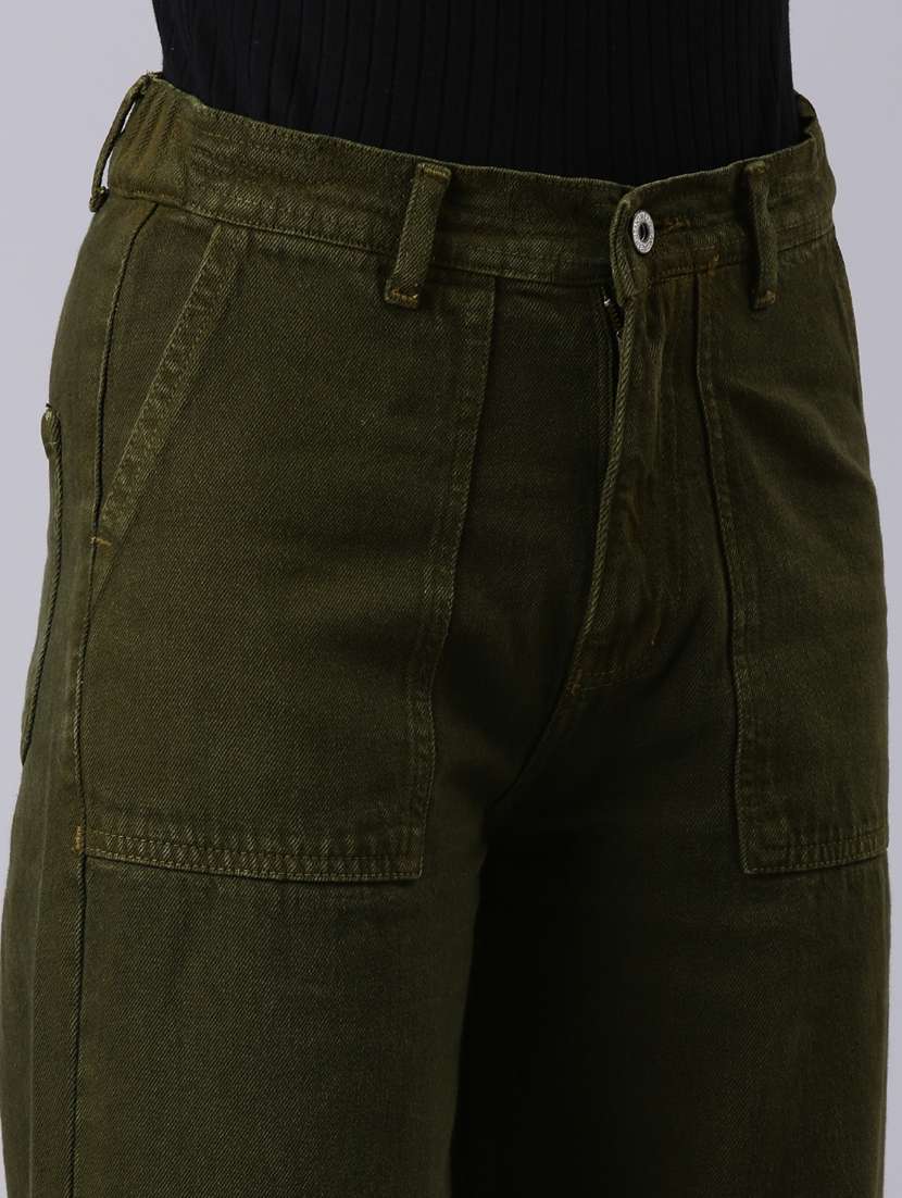 women's plain wide leg jeans - 20385134 - Standard Image - 6
