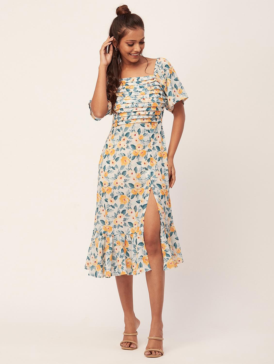 women multi color printed georgette straight dress - 20386177 - Zoom Image - 0
