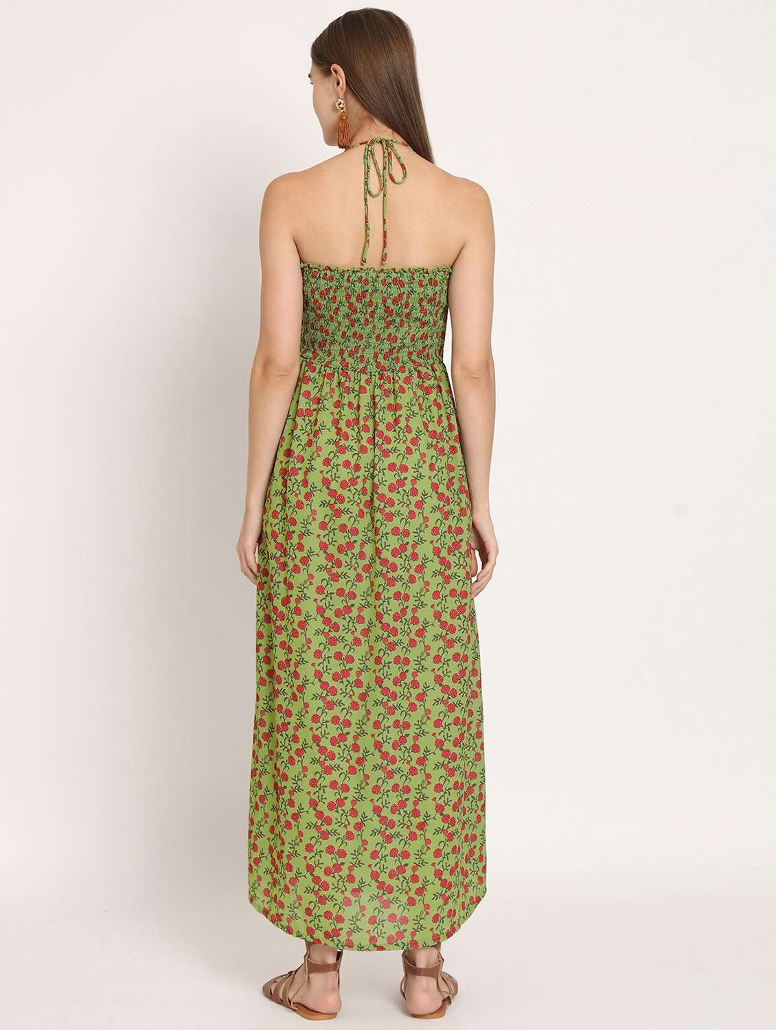 green floral print maxi dress - 20386181 -  Standard Image - 4