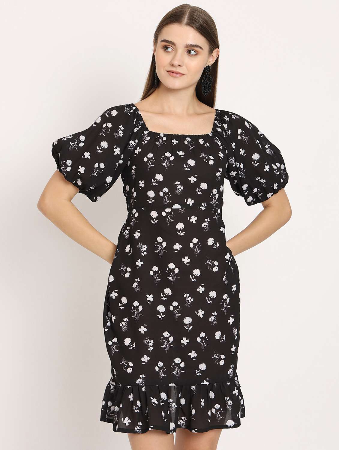 black floral sheath dress - 20386209 -  Standard Image - 1