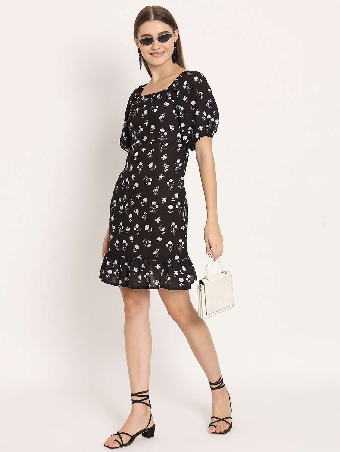 black floral sheath dress - 20386209 -  Standard Image - 4