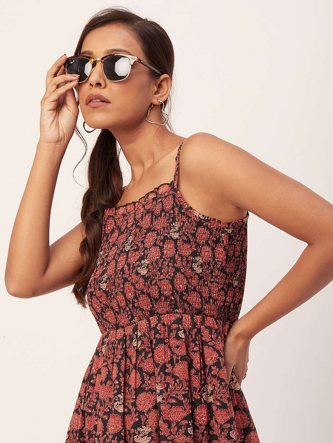 brown floral print maxi dress - 20386226 -  Standard Image - 4