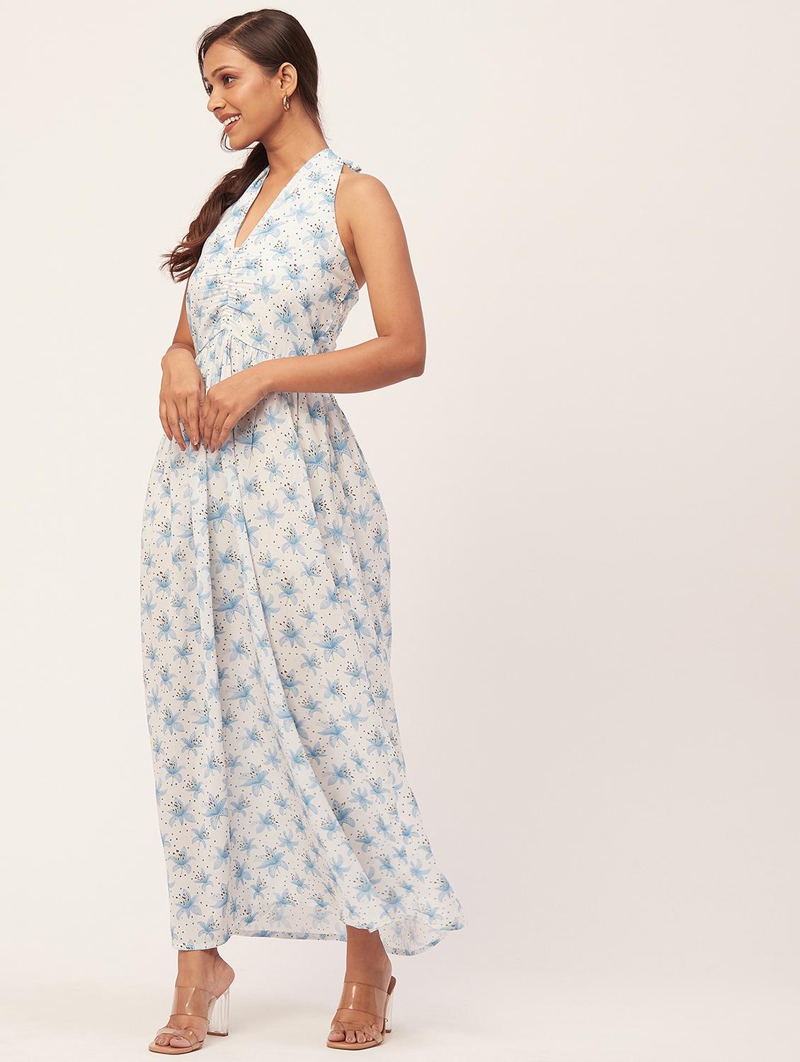 optic white floral maxi dress - 20386230 - Standard Image - 1
