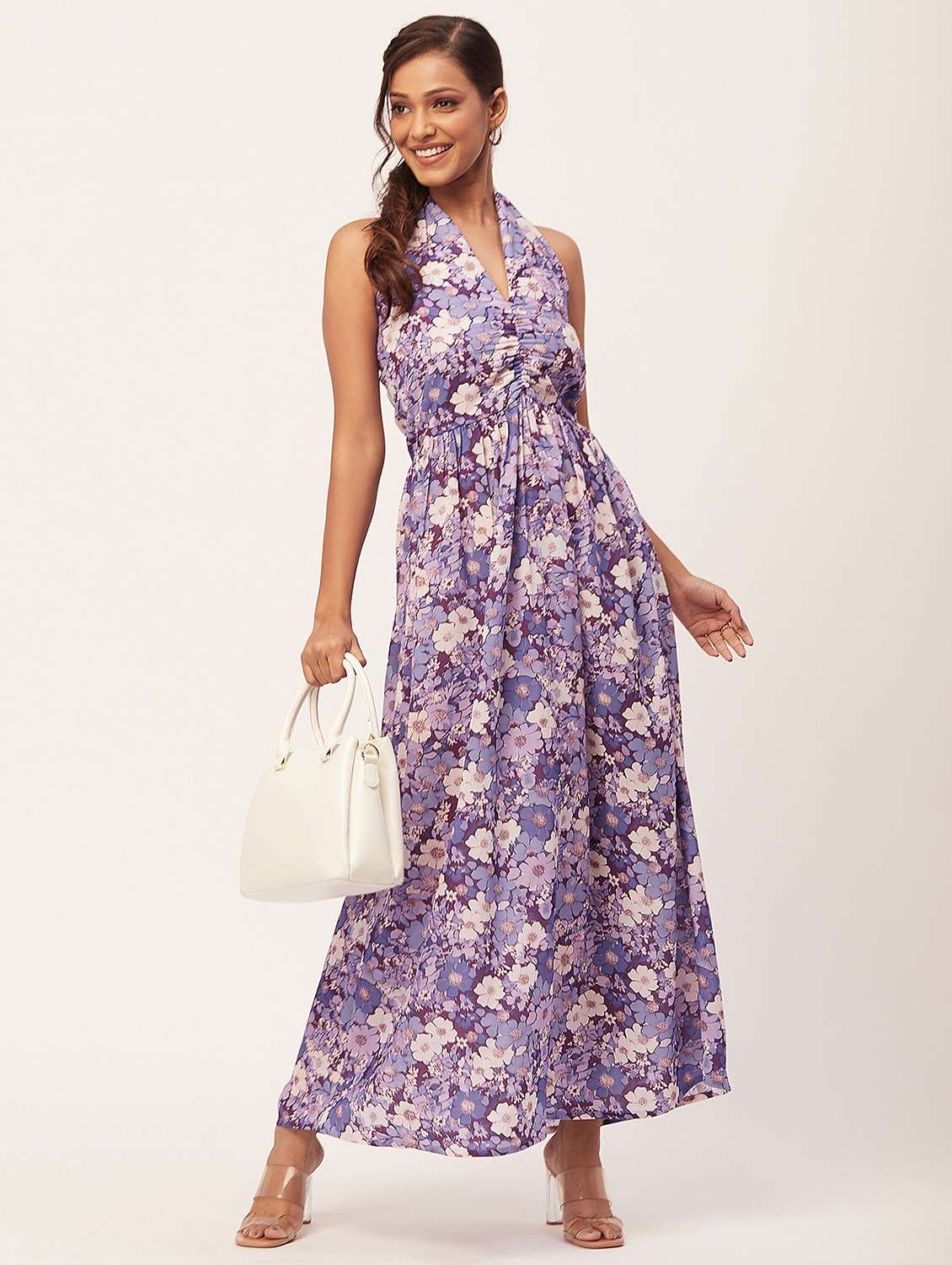 purple floral maxi dress - 20386233 -  Standard Image - 1