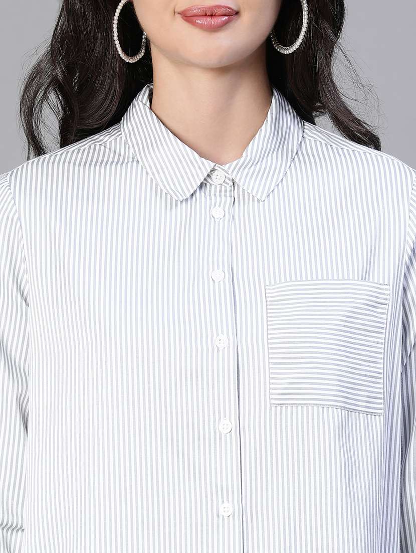 multi print stripes regular shirt - 20386242 -  Standard Image - 6