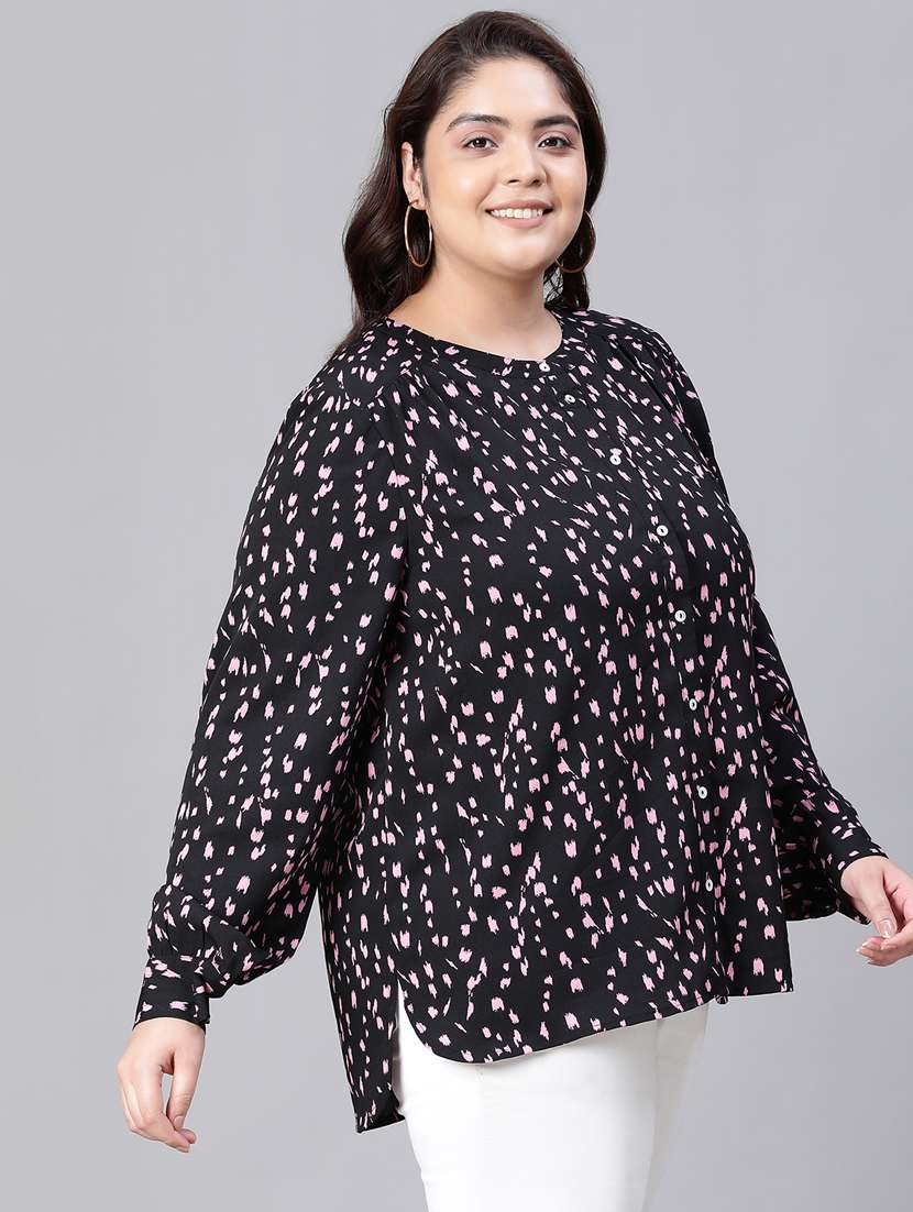 black animal print regular shirt - 20386247 -  Standard Image - 1