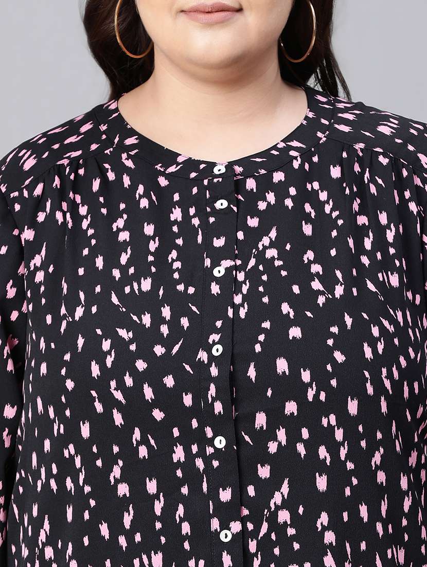 black animal print regular shirt - 20386247 -  Standard Image - 6