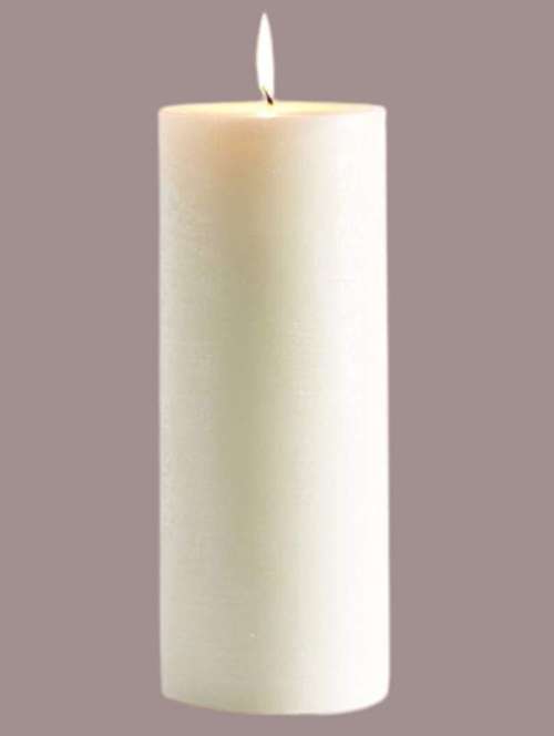 peepalcomm white pillar candle - 20386286 -  Standard Image - 0