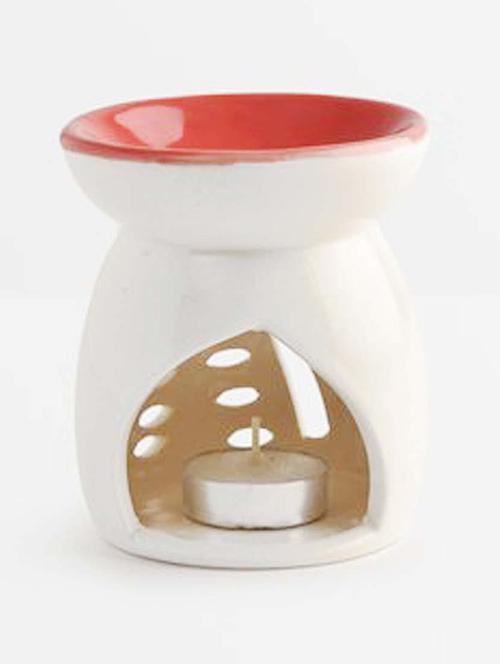 peepalcomm ceramic aroma diffuser with aroma oil & 2 t-light candles - 20386366 - Standard Image - 0
