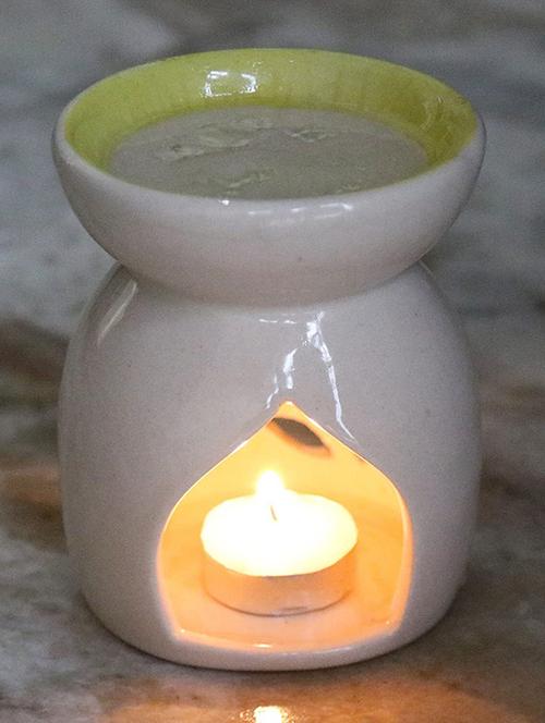 peepalcomm ceramic aroma diffuser with aroma oil & 2 t-light candles - 20386369 -  Standard Image - 0