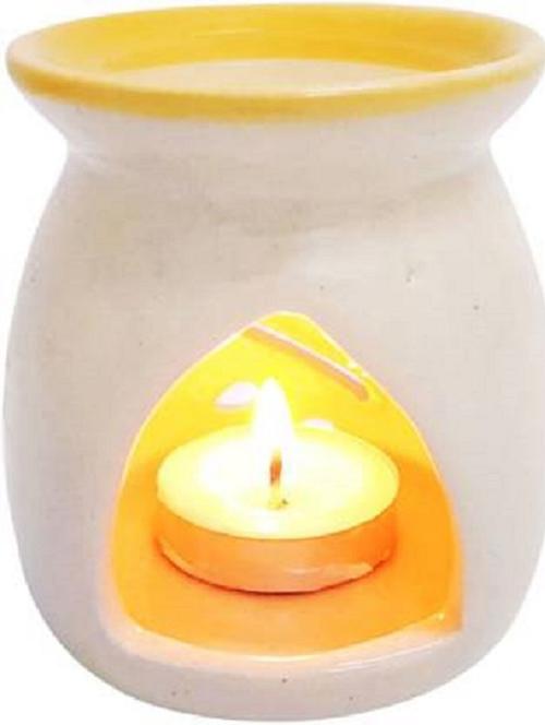peepalcomm ceramic aroma diffuser with aroma oil & 2 t-light candles - 20386372 -  Standard Image - 0