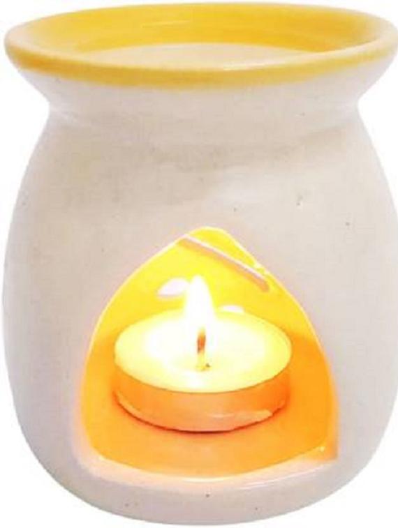 peepalcomm ceramic aroma diffuser with aroma oil & 2 t-light candles - 20386372 -  Zoom Image - 0