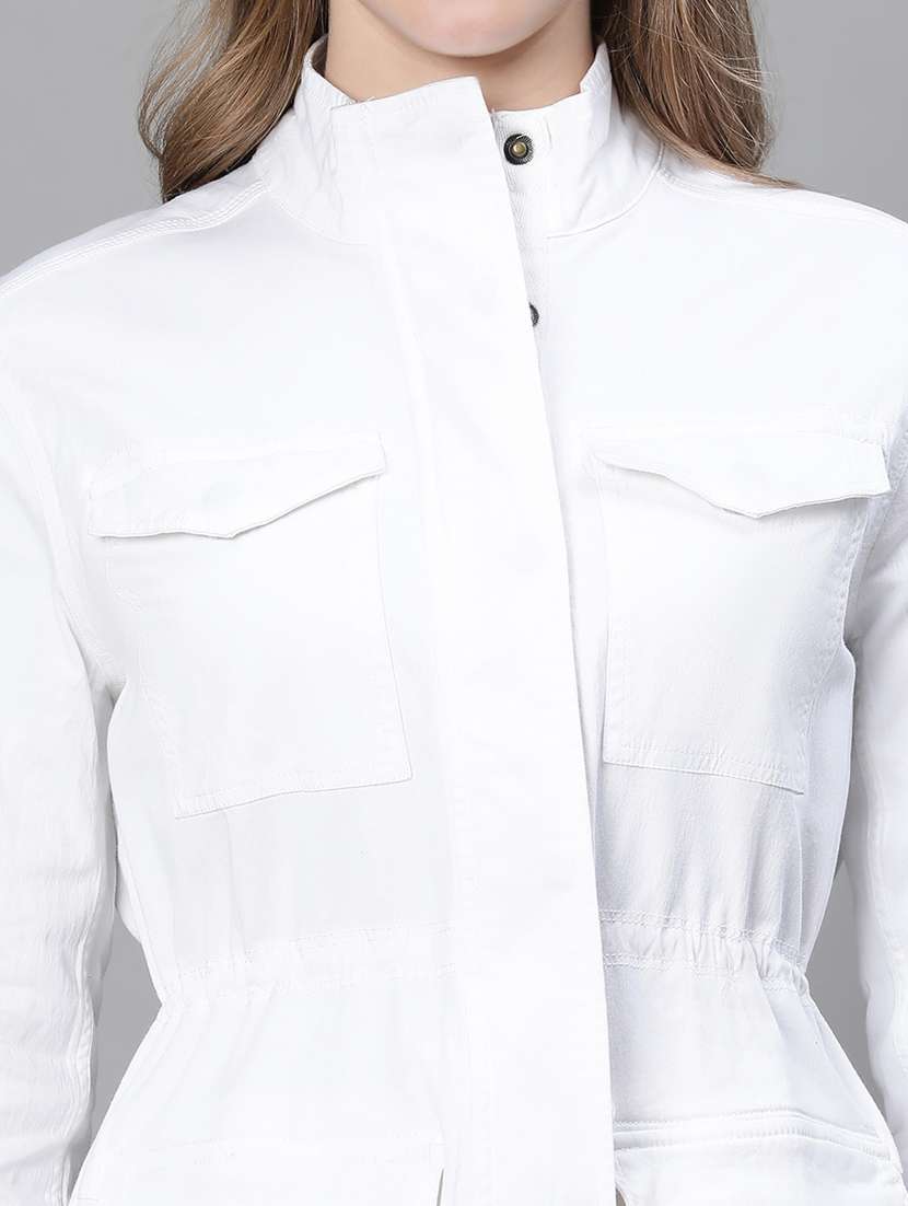 white cotton parka jacket - 20386418 -  Standard Image - 6
