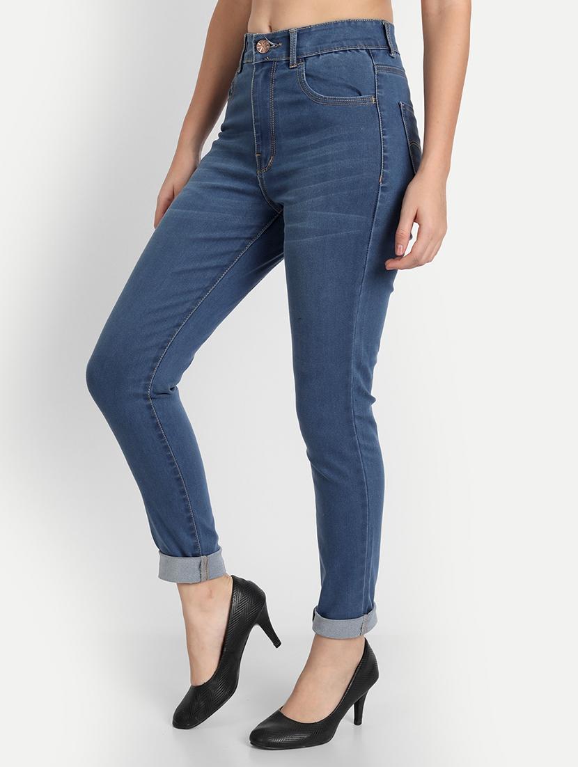 women's plain skinny fit jeans - 20386494 - Standard Image - 1