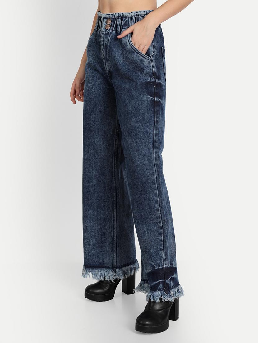 women's plain wide leg jeans - 20386500 -  Standard Image - 1