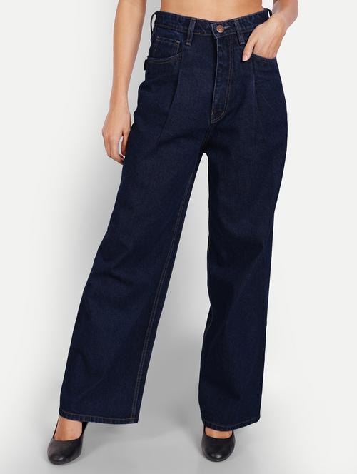 women's plain straight fit jeans - 20386508 - Standard Image - 0
