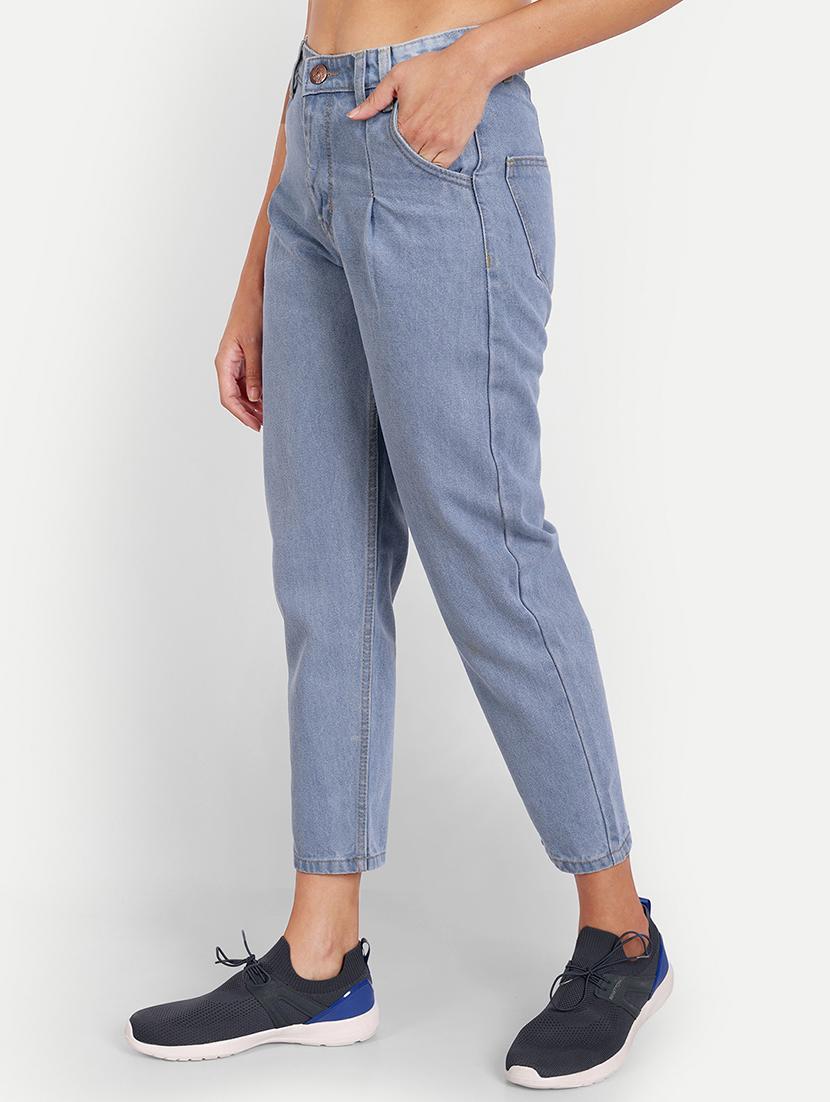 women's plain straight fit jeans - 20386521 - Standard Image - 1